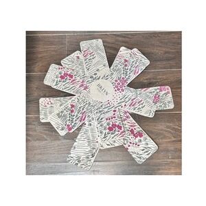 BKLYN Steel Co Felt Pan Protectors Floral Botanical Print 3 Pack Pink Grey